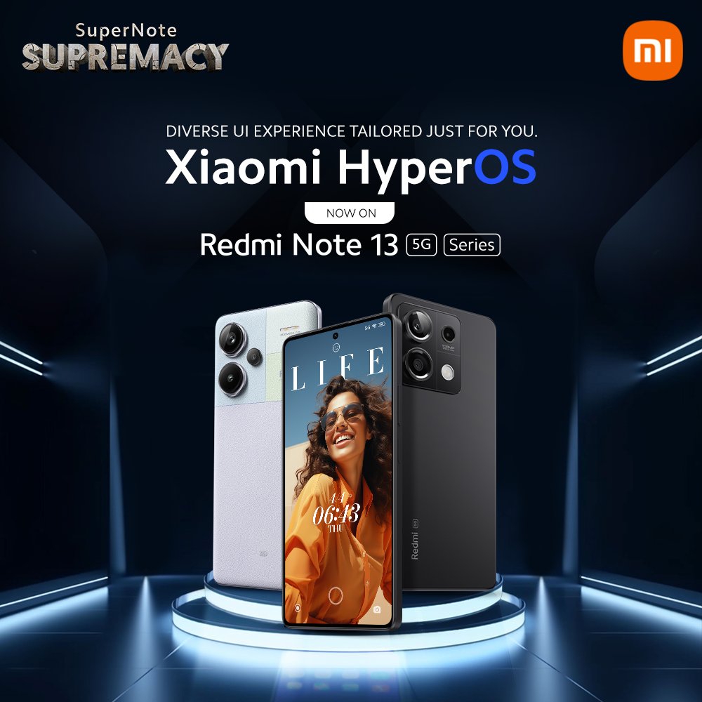 Серия Redmi Note 13 5G начинает получать обновление HyperOS в Индии