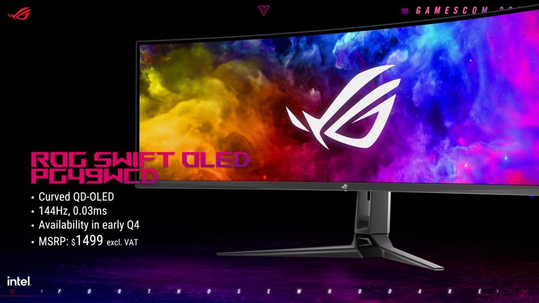 изогнутый игровой монитор Asus ROG Swift OLED PG49WCD