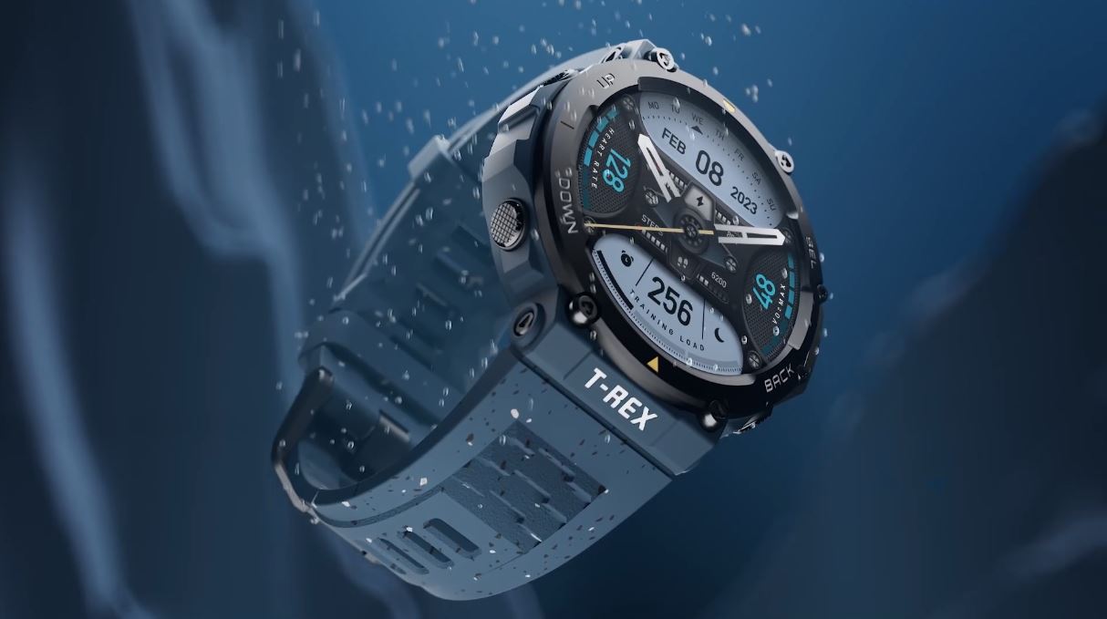 лимитированные смарт-часы Amazfit T-Rex 2 Ocean Blue Special Edition