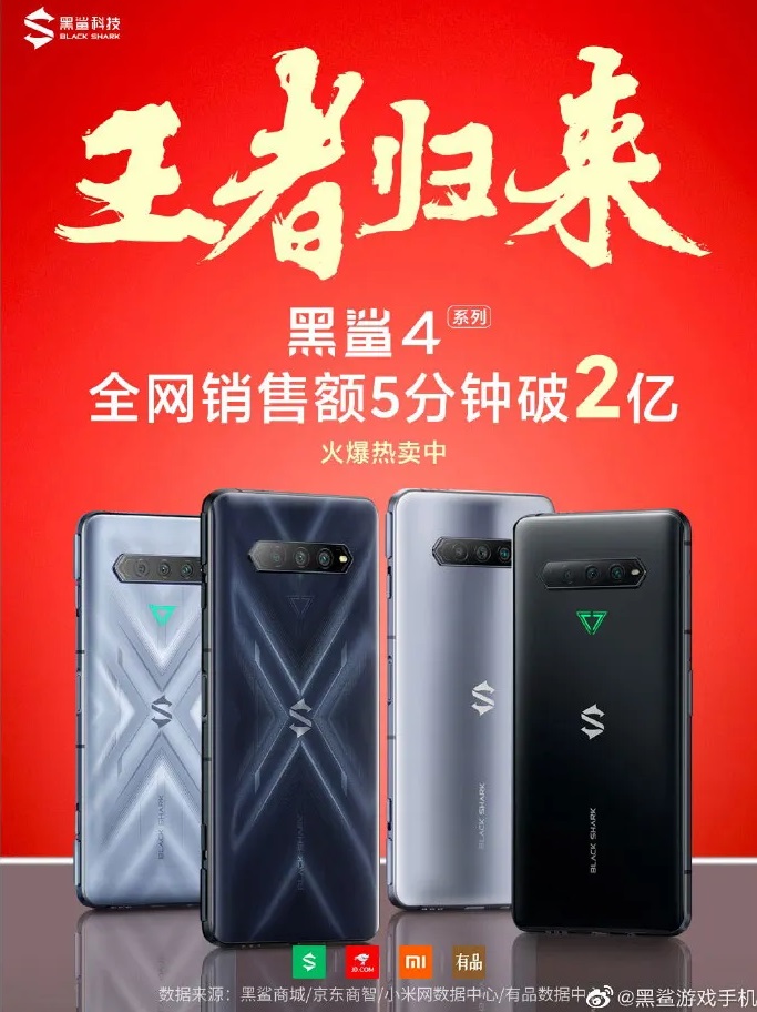 Смартфоны Xiaomi Black Shark 4