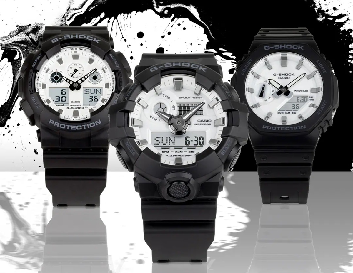 Casio представила новую серию G-Shock Black and White