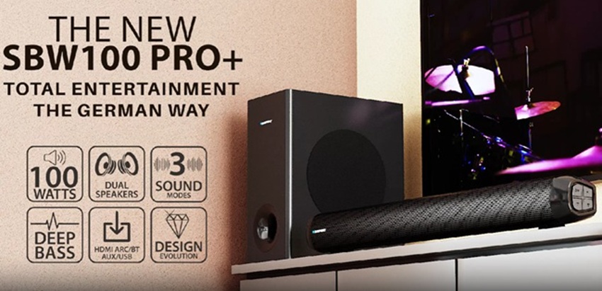 Blaupunkt представила саундбар SBW100 Pro+ с сабвуфером