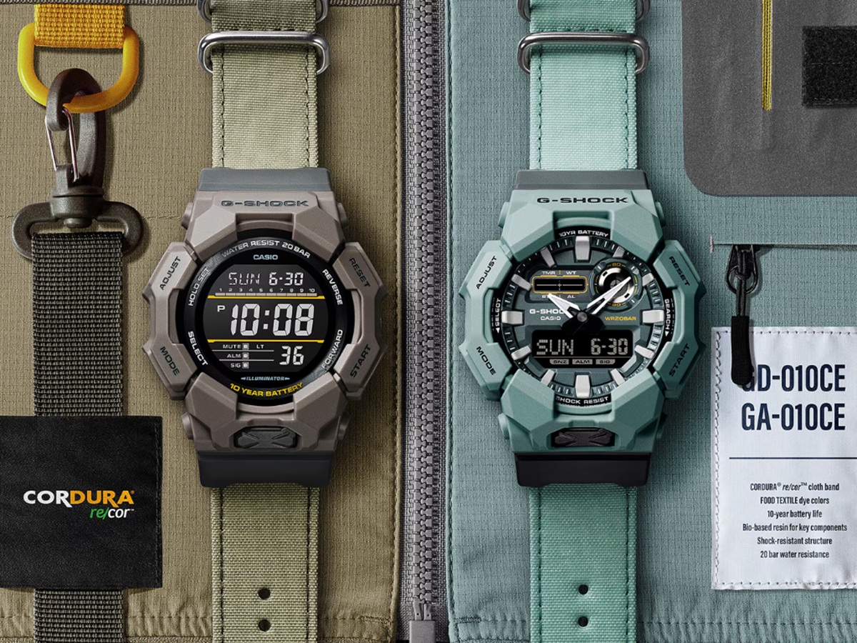 Casio представила G-Shock GD-010CE-5JF и GA-010CE-2AJF с ремешками Cordura re/cor