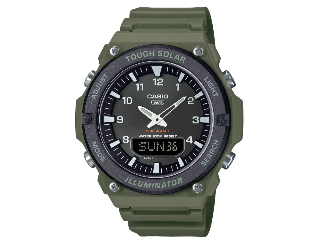 Часы Casio AQ-S820W-3BV в зелёном цвете