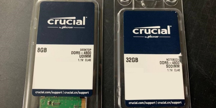 Американская компания Crucial выпустила модули памяти DDR5