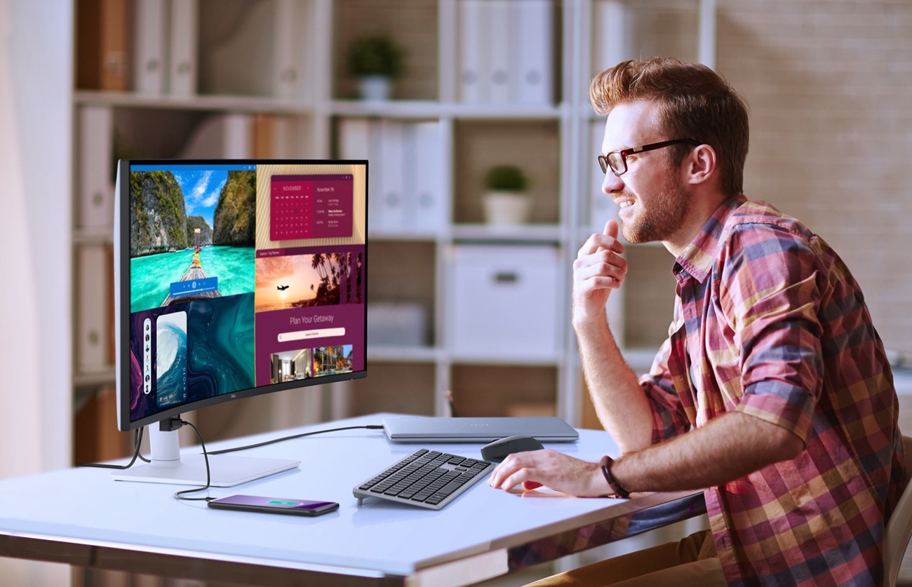 Представлен изогнутый монитор Dell 34 Plus с 34-дюймовым дисплеем