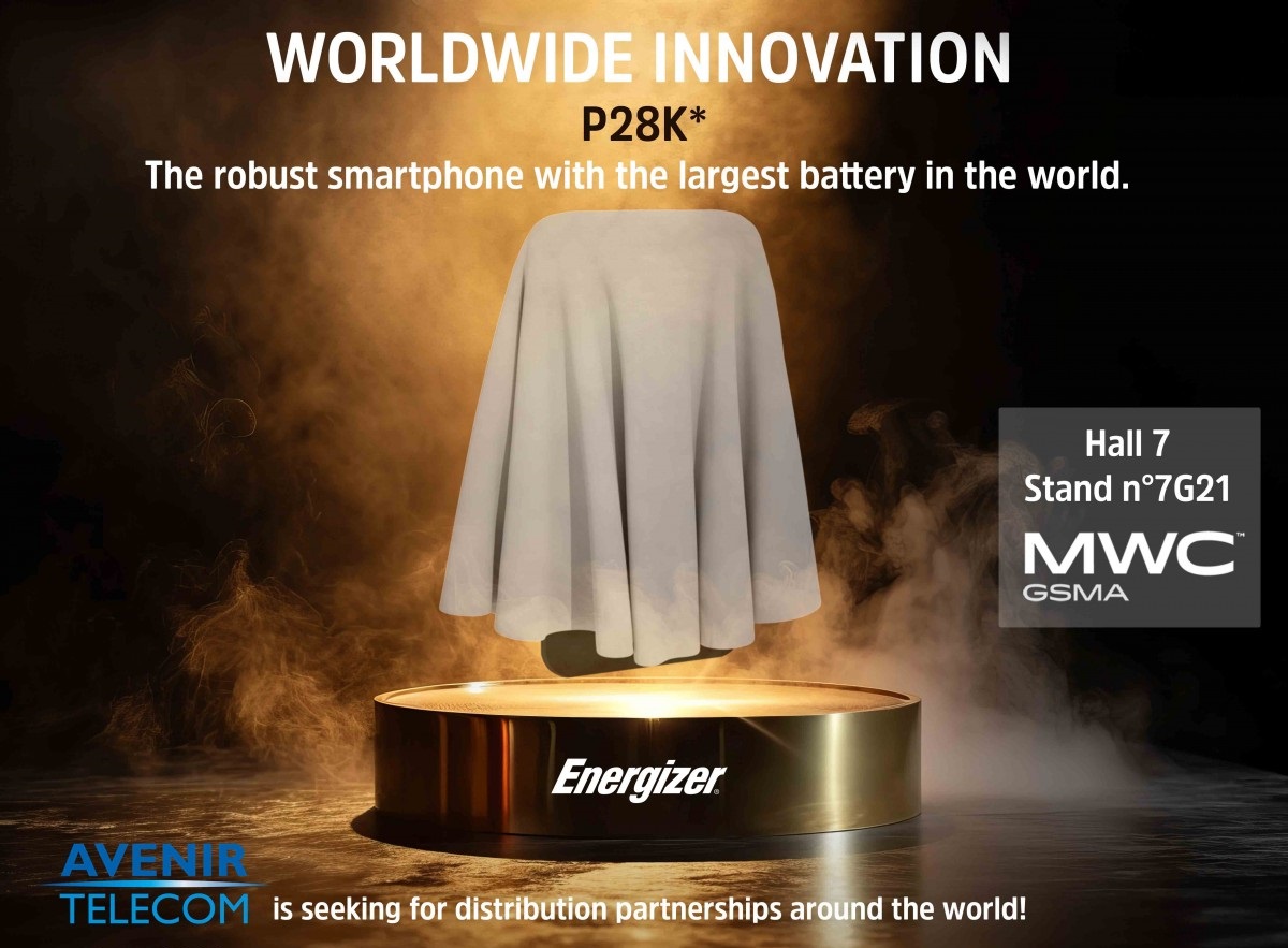 Смартфон Energizer P28K с аккумулятором 28000 мАч дебютирует на выставке MWC 2024