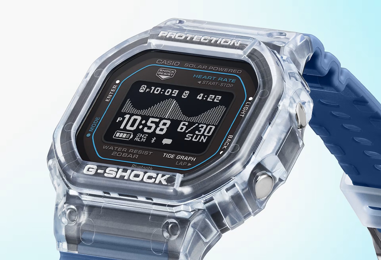 Представлена серия часов G-Shock G-LIDE GBX-H5600 в полупрозрачном дизайне