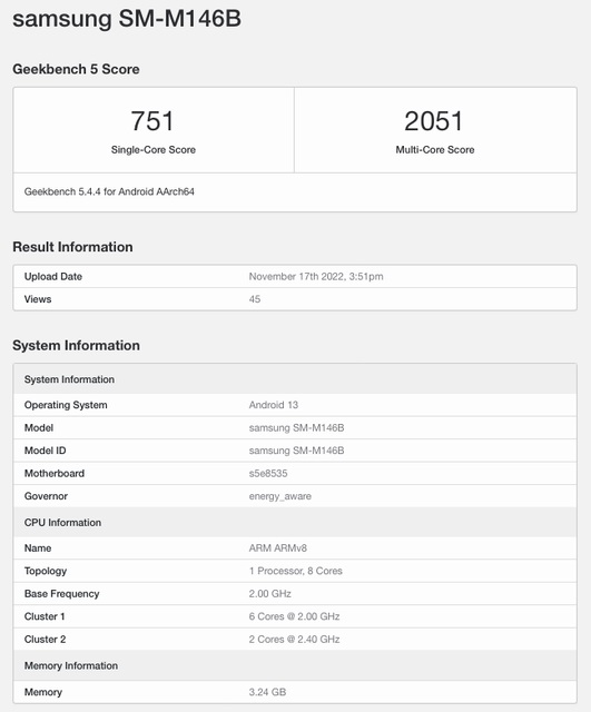 Samsung Galaxy M14 5G