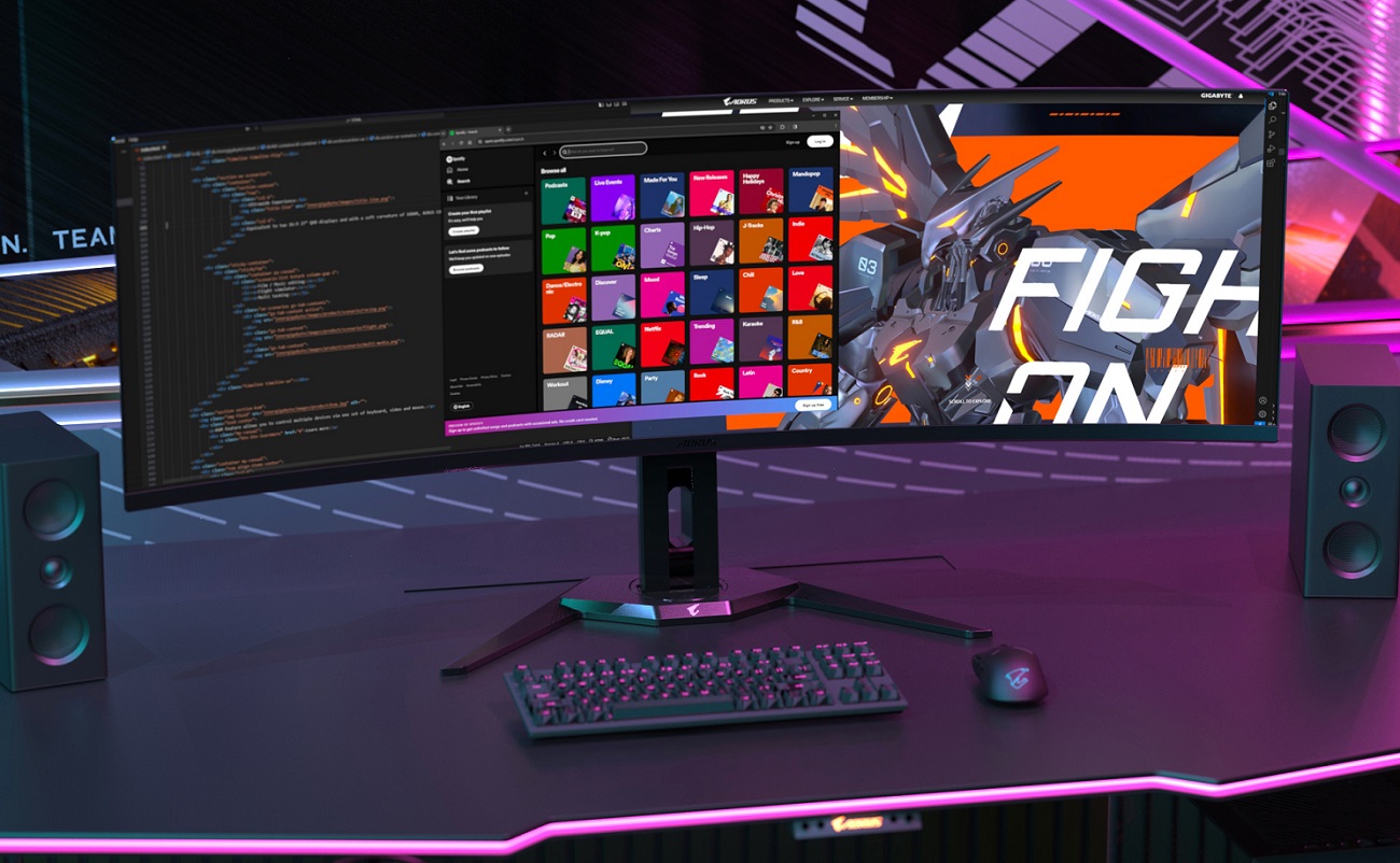 изогнутый игровой монитор Gigabyte Aorus CO49DQ