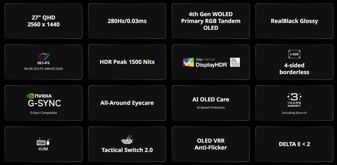 Gigabyte MO27Q28GR OLED Gaming Monitor