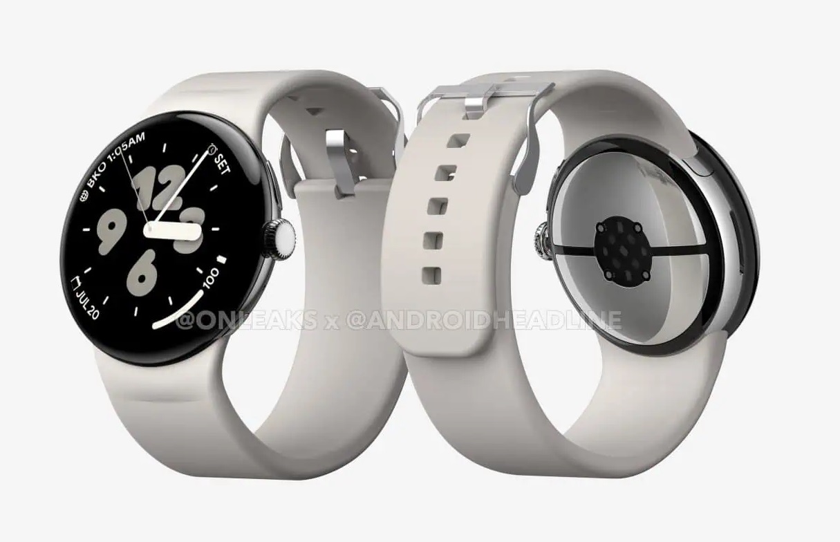 Google Pixel Watch 3 XL появились на рендерных изображениях