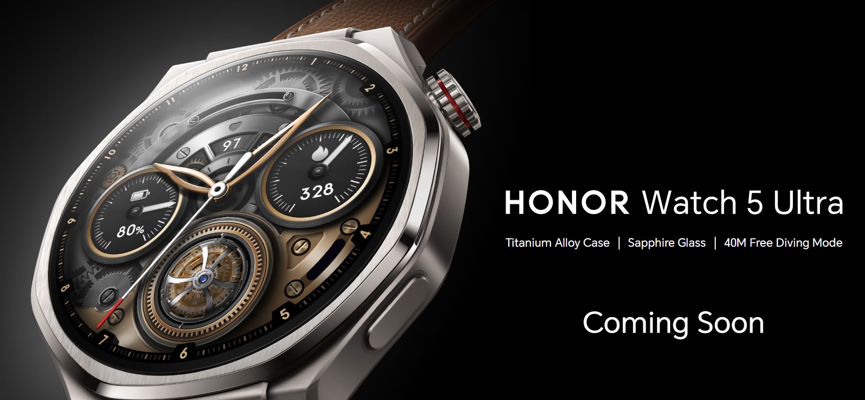 Представлены титановые часы HONOR Watch 5 Ultra