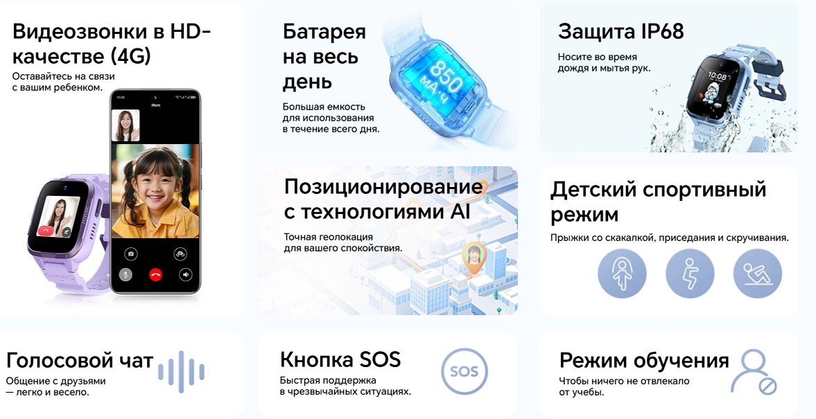 Детские часы HONOR Choice Kids Watch Plus вышли в продажу в России