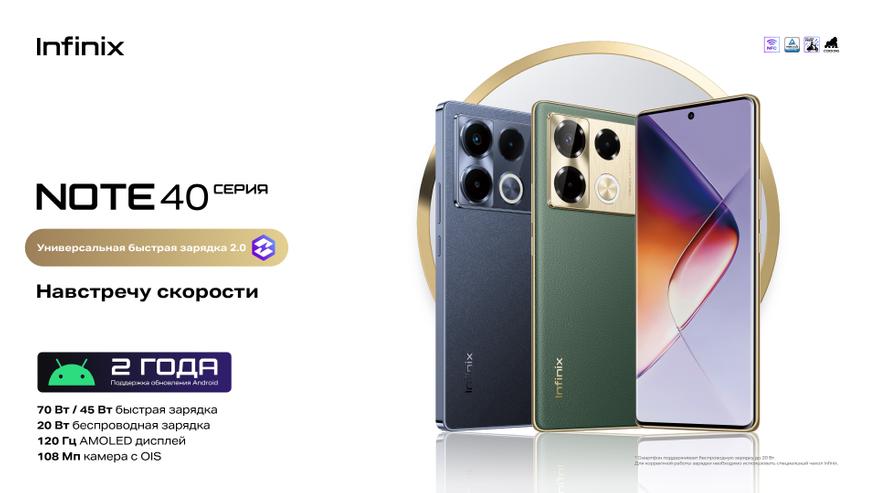 В России представлены Infinix Note 40 и Note 40 Pro 4G