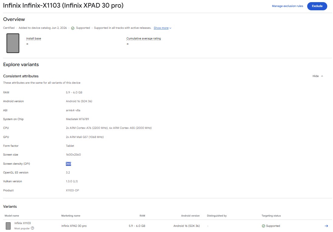 Infinix XPAD 30 Pro