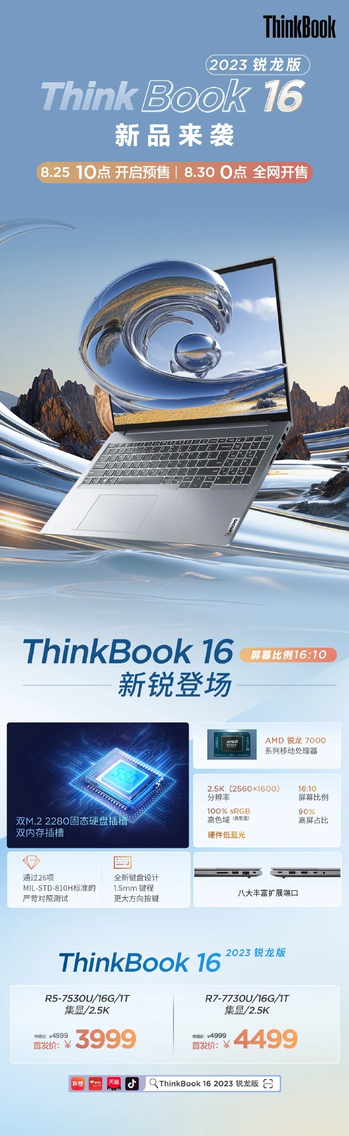 ноутбук Lenovo ThinkBook 16 2023 Ryzen Edition