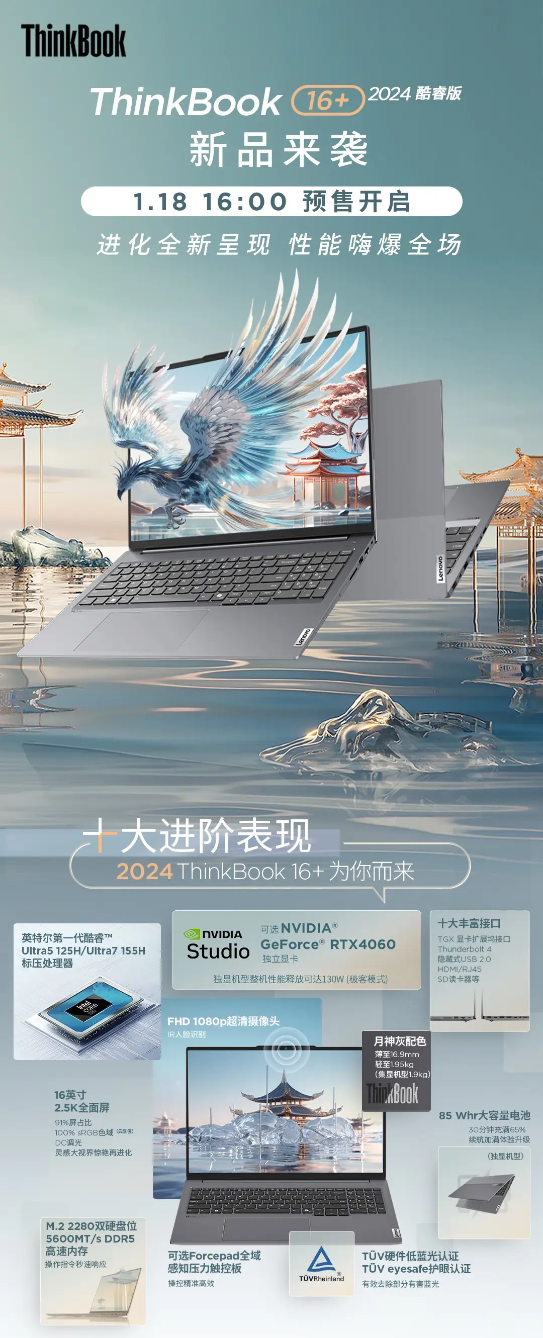 ноутбук Lenovo ThinkBook 16+ 2024 Core Edition