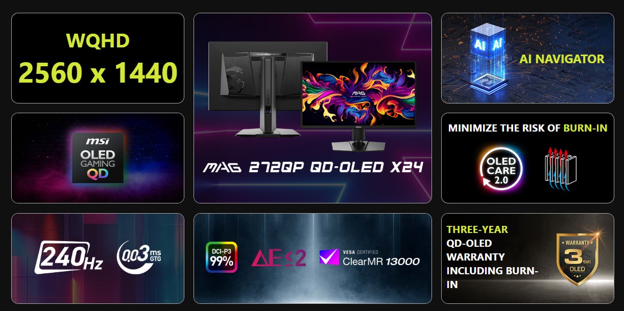 MSI MAG 272QP QD-OLED X24