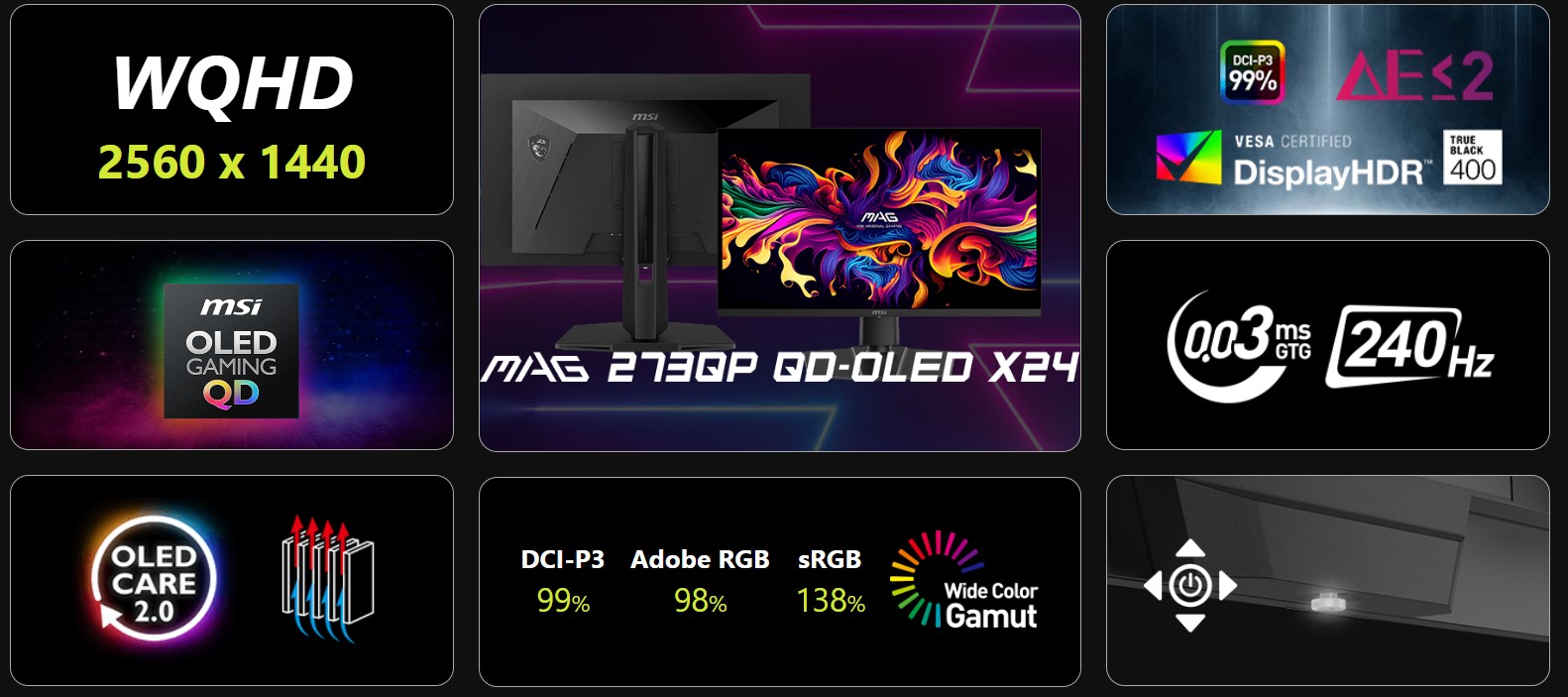 MSI MAG 273QP QD-OLED X24
