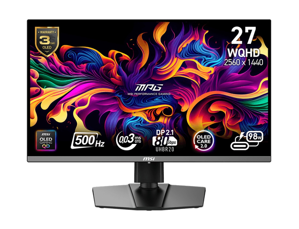 Представлен игровой монитор MSI MPG 272QR QD-OLED X50 с частотой 500 Гц