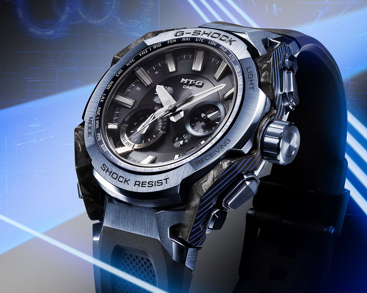 Часы Casio G-Shock MTG-B4000B-1A2JF с сине-серым IP-покрытием и премиальным дизайном