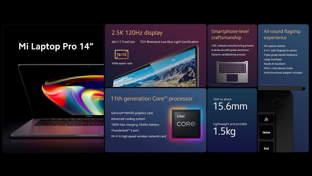 Xiaomi выпустила ноутбуки Mi Laptop Pro 15 и Mi Laptop Pro 14 с продвинутыми экранами