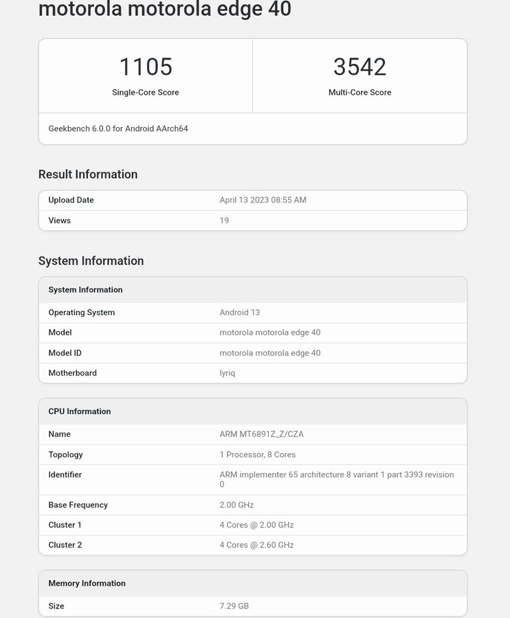 смартфон Motorola Edge 40