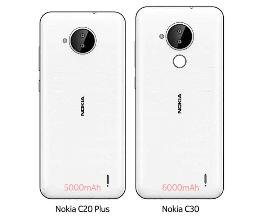 Новые смартфоны Nokia C30 и Nokia C20 Plus получат мощные батареи