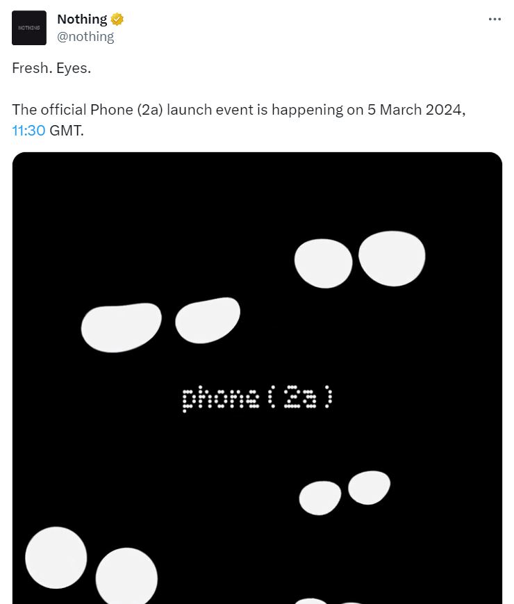 Новый смартфон Nothing Phone 2a дебютирует 5 марта