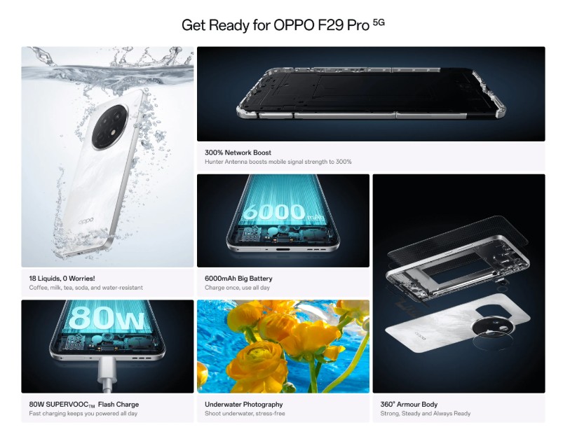 OPPO выпустит новые смартфоны F29 5G и F29 Pro 5G