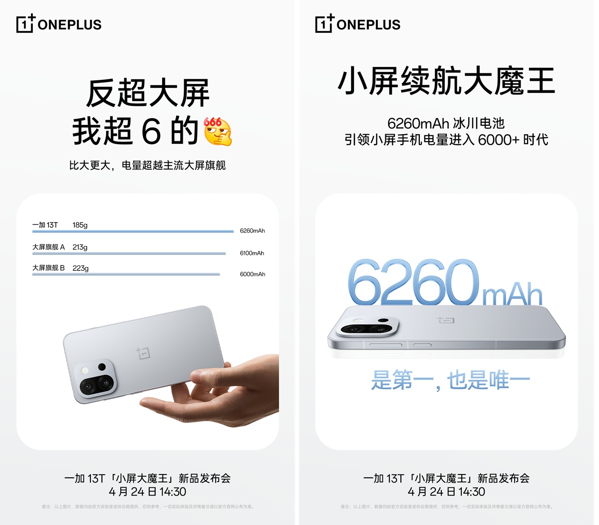 Компактный флагман OnePlus 13T получит аккумулятор ёмкостью 6260 мАч