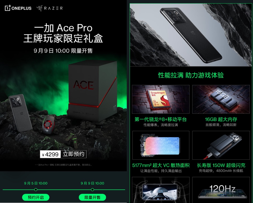 OnePlus Ace Pro x Razer Ace Player Gift Box