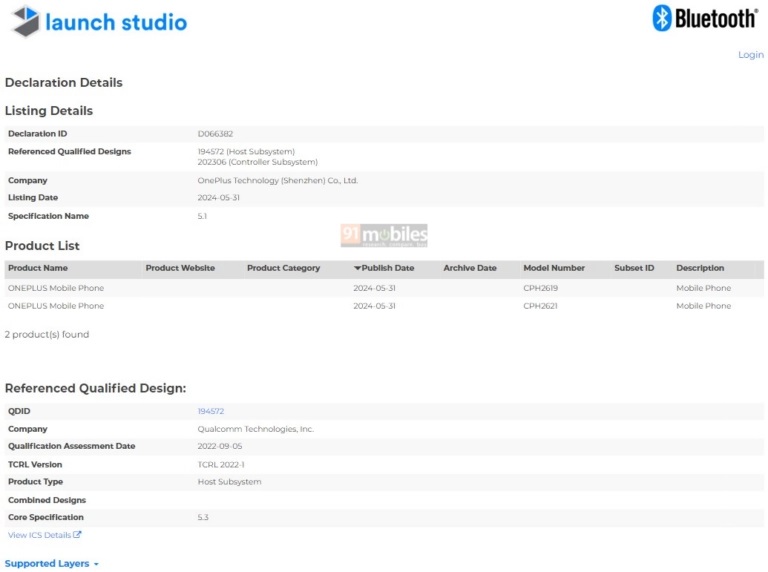 OnePlus Nord 4 появился в базе данных Bluetooth SIG