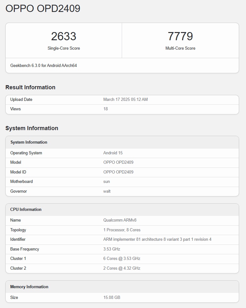 Планшет OnePlus Pad 2 Pro прошел тестирование в Geekbench