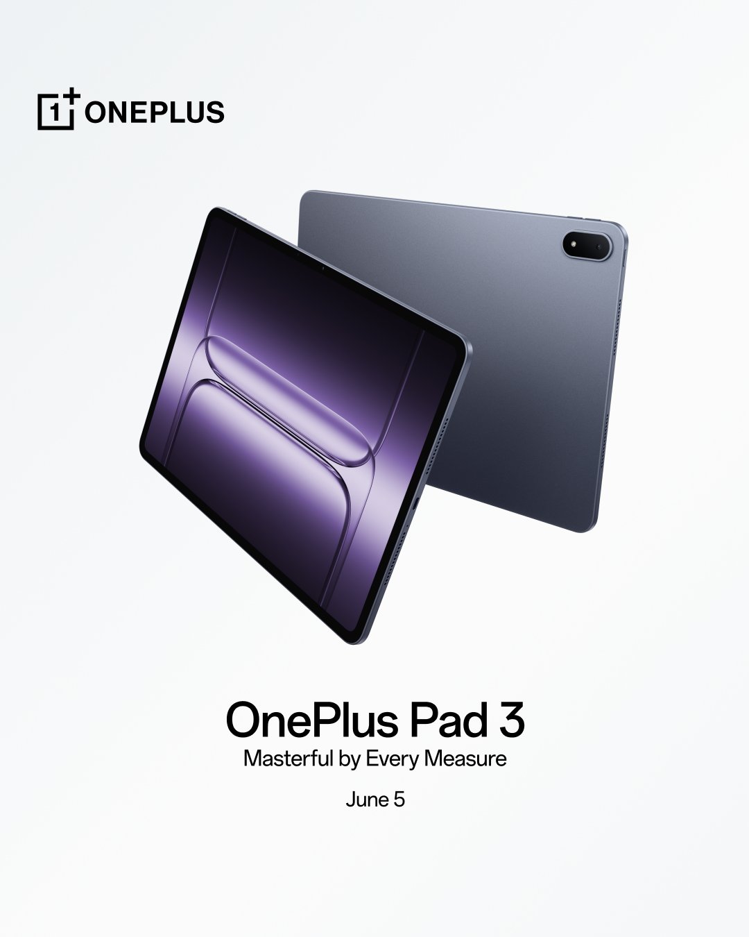 Пресс-тизер OnePlus Pad 3 в сером цвете