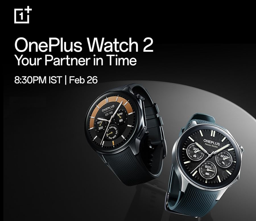 OnePlus Watch 2 будут представлены 26 февраля