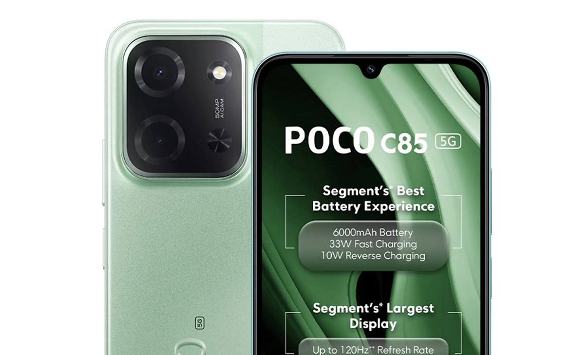 Представлен бюджетный POCO C85 5G с аккумулятором 6000 мАч и MediaTek Dimensity 6300