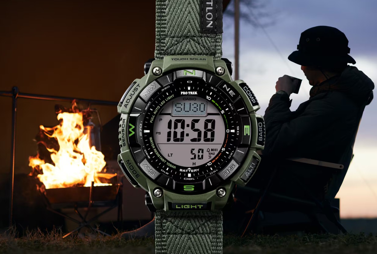 Casio представила часы Pro Trek PRG-340L-5JF и PRG-340B-3JF с Tough Solar
