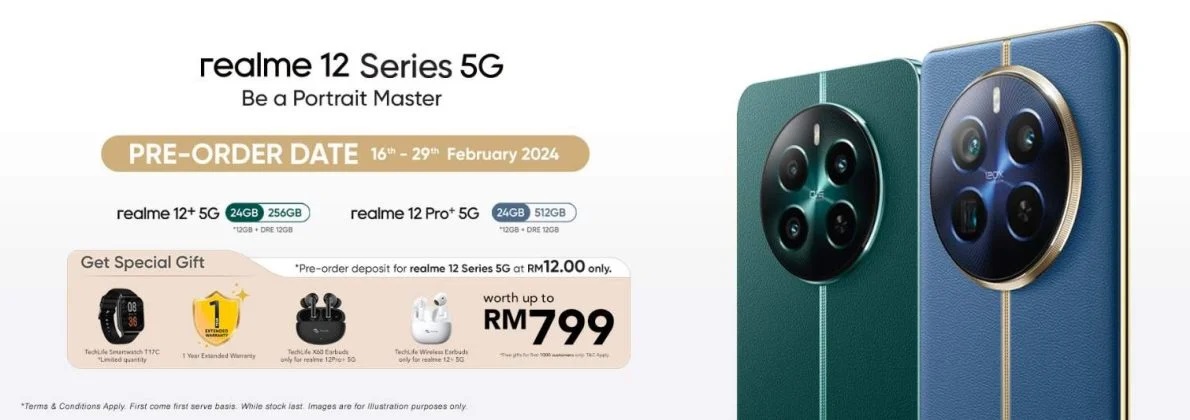 Realme 12+ 5G будет представлен в конце февраля