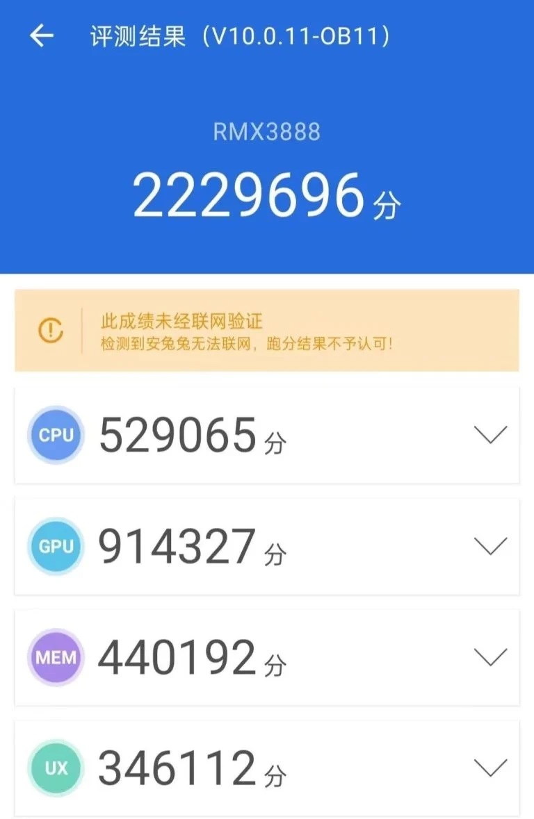 Realme GT5 Pro протестирован в Antutu