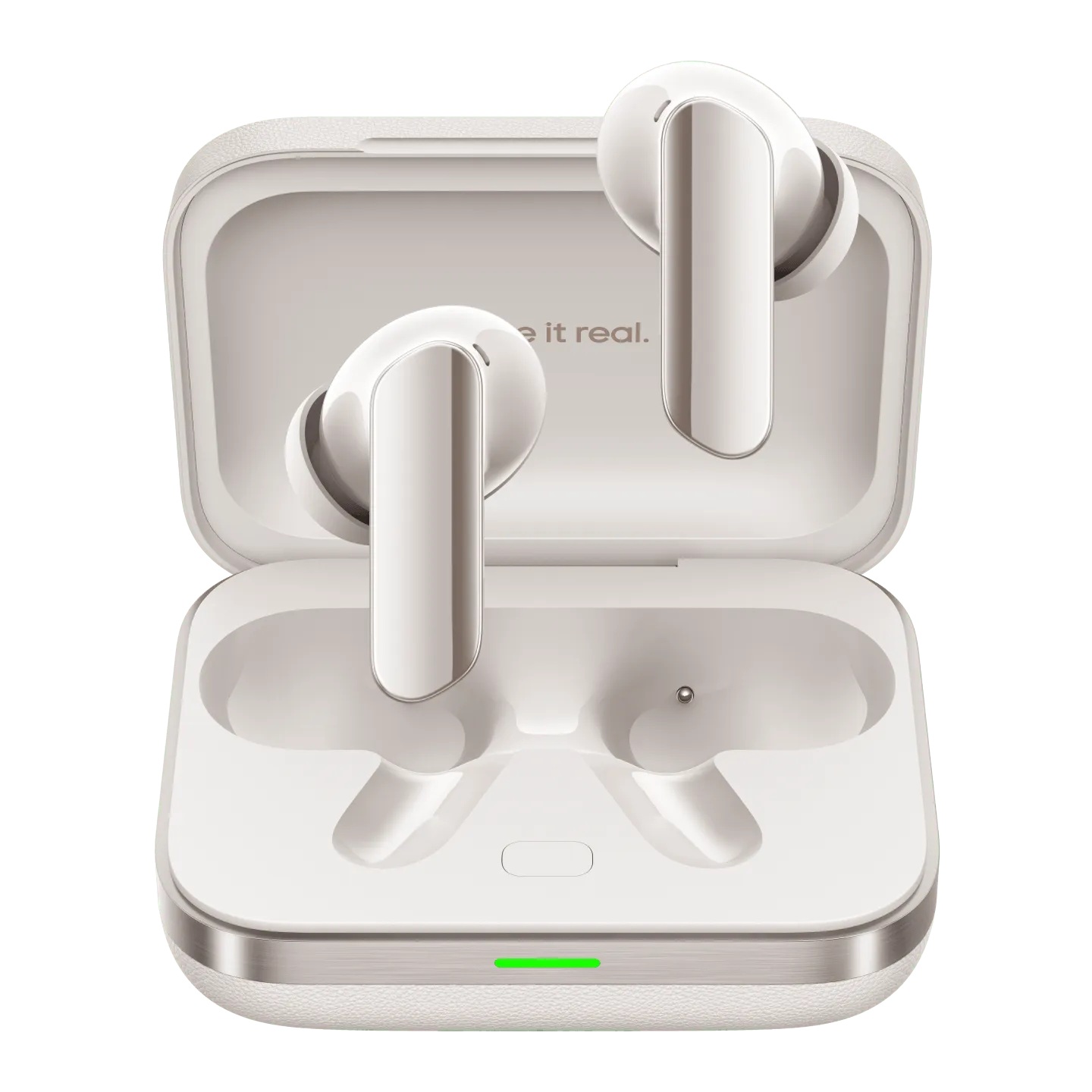 Realme Buds Air 7 Pro в белом цвете с зарядным кейсом