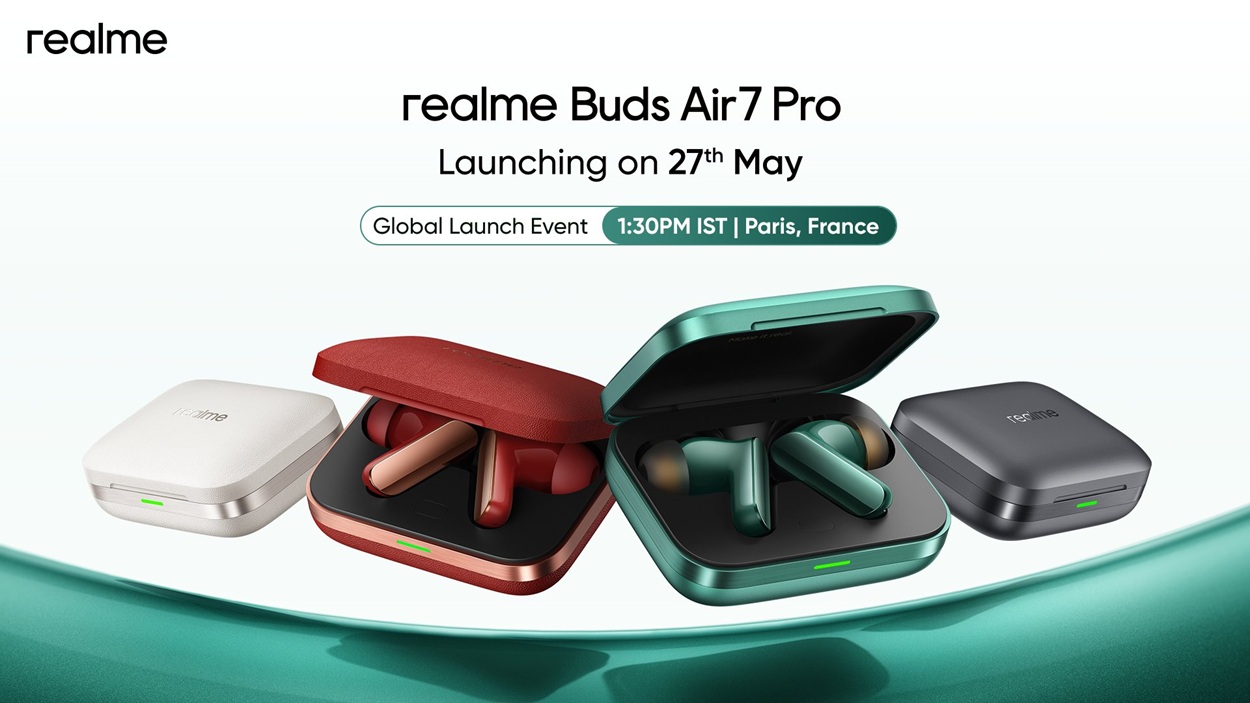 тизер международной презентации Realme Buds Air 7 Pro