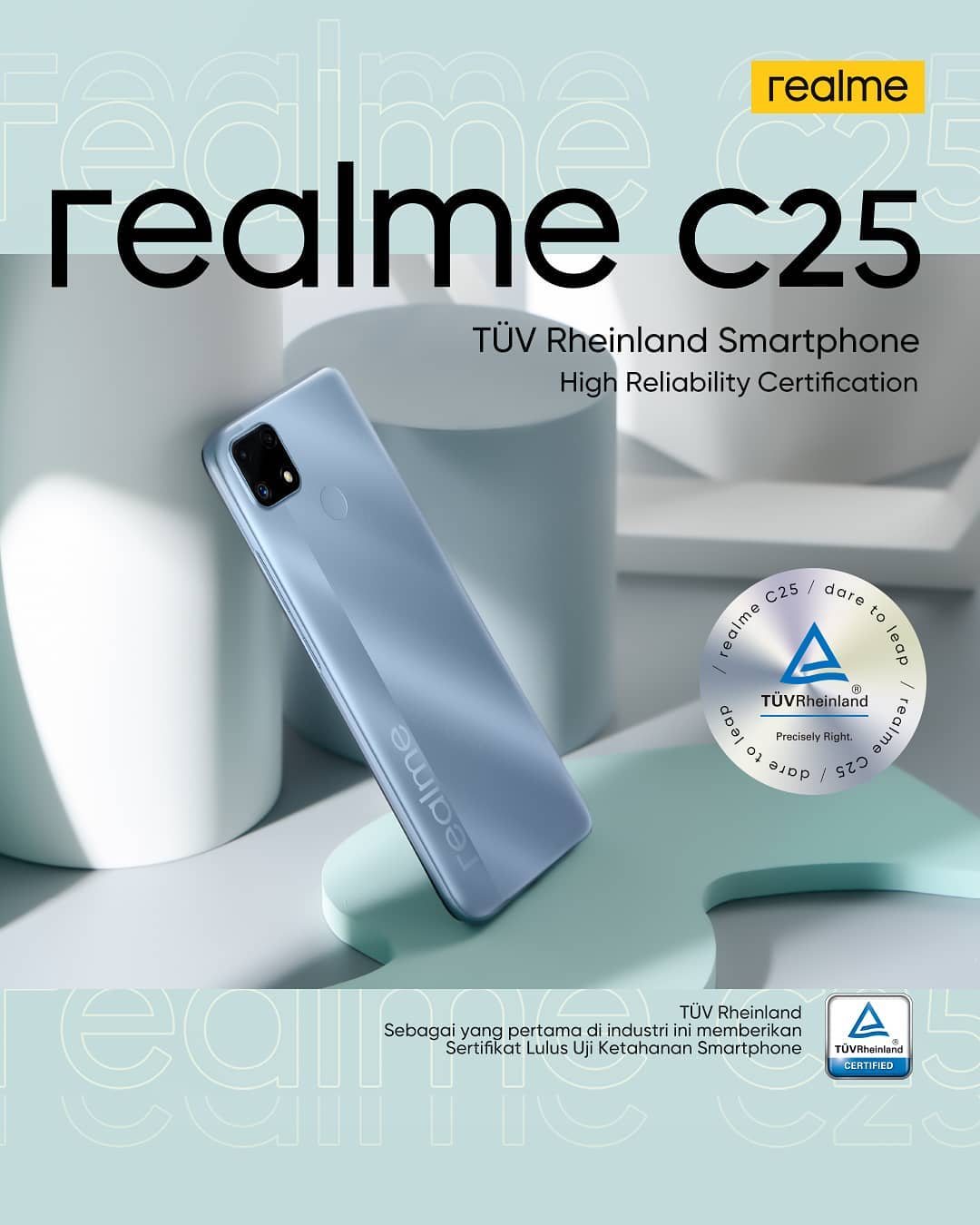 Новый бюджетный смартфон Realme C25 получил аккумулятор 6000 мАч и 6,5-дюймовый IPS дисплей