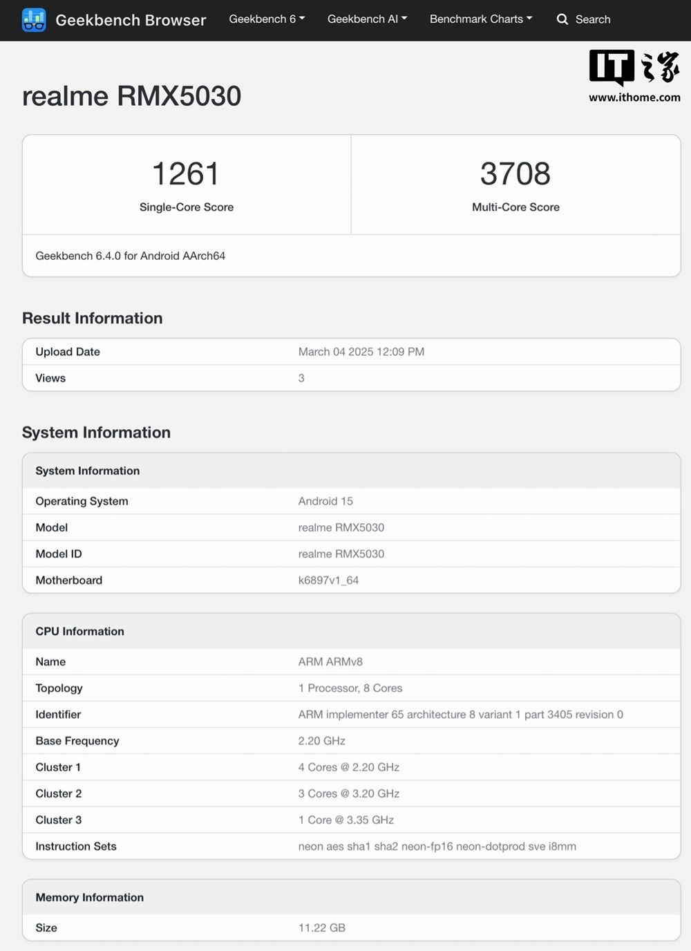 Новый смартфон Realme P3 Ultra замечен в бенчмарке Geekbench