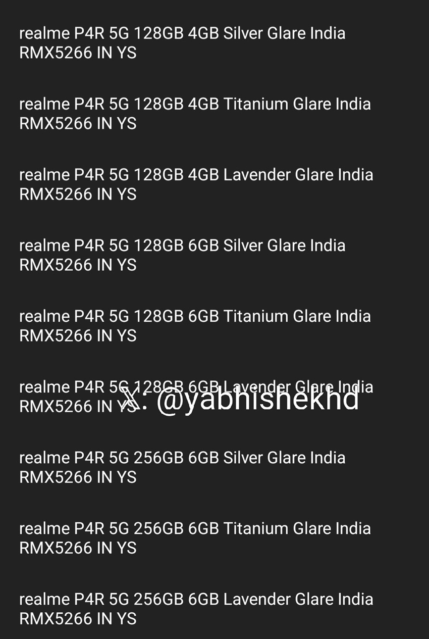 Realme P4R 5G