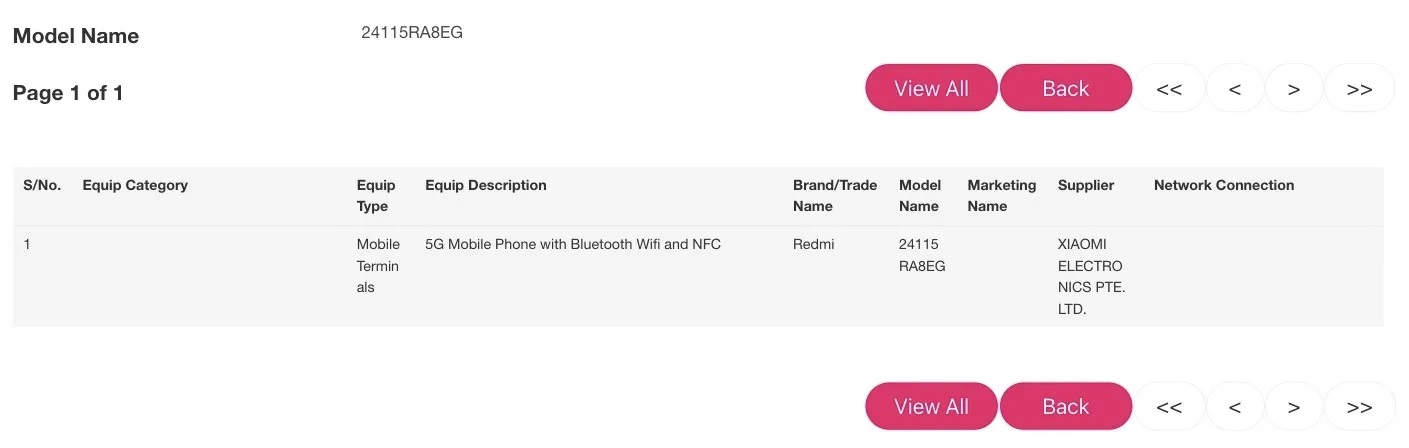 Redmi Note 14 Pro+ для глобального рынка проходит сертификацию IMDA