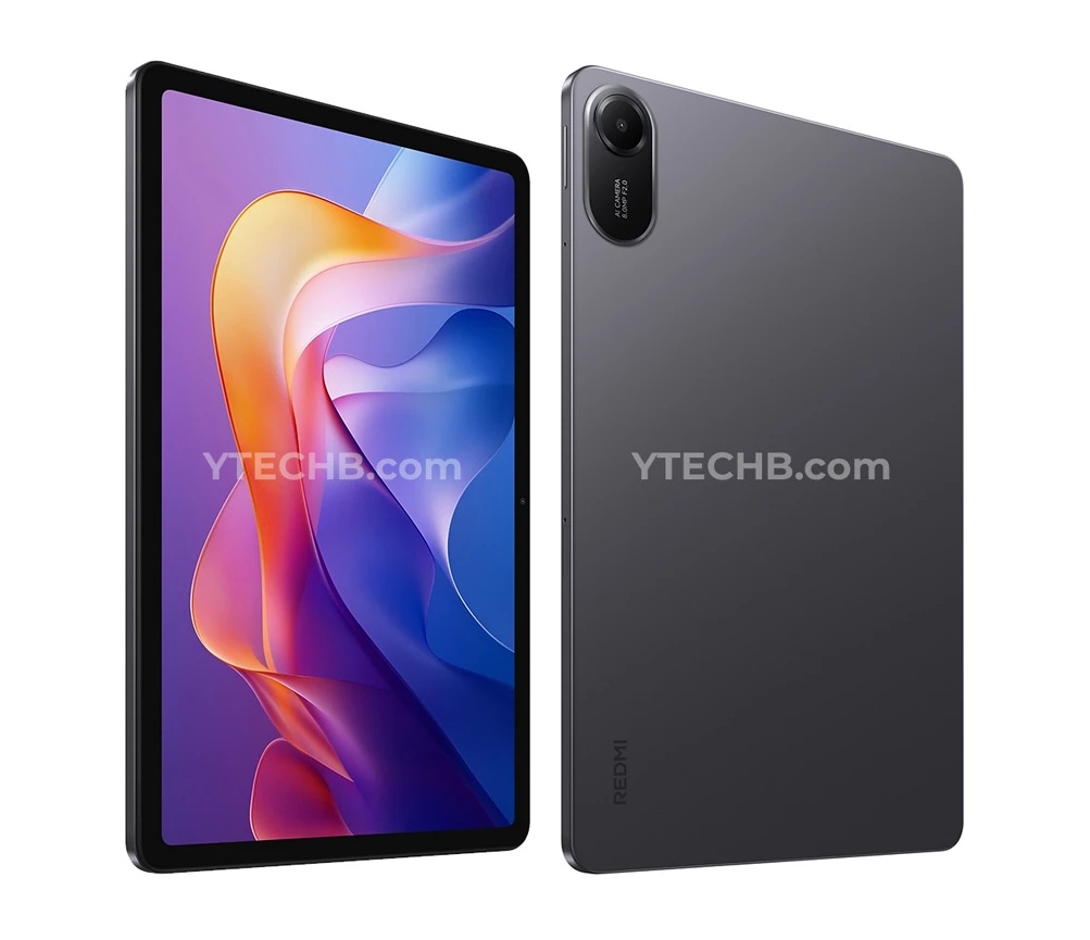 Рендер планшета Redmi Pad 2 спереди и сзади