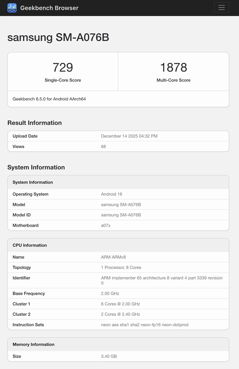 Samsung Galaxy A07 5G