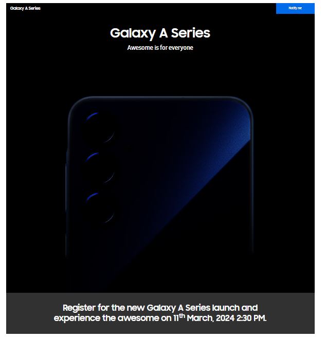 Samsung Galaxy A55 и Galaxy A35 будут представлены 11 марта